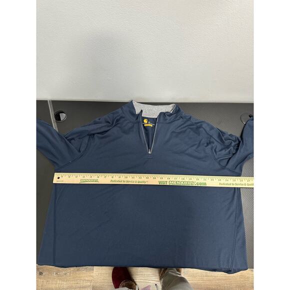 Carhartt Force 1/4 Zip Shirt Long Sleeve Navy Size XL Regular 100414 - Picture 5 of 9